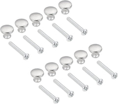 10-Pack Mini Drawer knobs, Silver Jewelry Box Pulls Wooden Cases Cabinet Cupboard Dresser Closet Chest Bin Handles