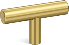 10 Pack Gold Cabinet Knobs Brushed Brass Drawer Knobs Gold Dresser Hardware - LS201GD Single Hole Handles Doors Closet