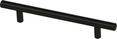 (10-Pack) - Matte Black Cabinet Handles, 5-1/16 Inch Hole Center, Modern Pulls for Drawers, Kitchen Cabinet Door