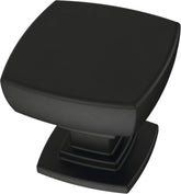 (10-Pack) - Square Matte Black Cabinet Knobs for Dressers, Drawers, Kitchen Cabinet Door, Vanity, Furniture, Closet
