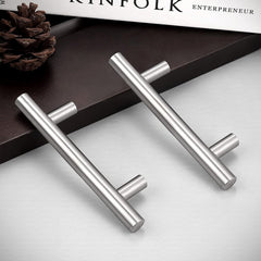 (30 Pack 3 Inch Hole Centers Kitchen Cabinet Handles Euro T Bar Cabinet Pulls Stainless Steel Kitchen Drawer Handles