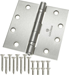 (3 Pack) Commercial-Grade 4-1/2" Full Mortise Ball-Bearing Door Hinges - Satin Nickel