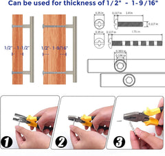 10 Pack | 7.38'' Cabinet Pulls Brushed Nickel Stainless Steel Kitchen Cupboard Handles Cabinet Handles 7.38”Length, 5”