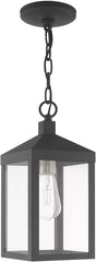 1 Light Brushed Nickel Outdoor Pendant Lantern