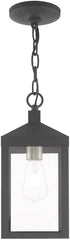 1 Light Brushed Nickel Outdoor Pendant Lantern