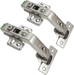 10-Pack Lazy Susan Cabinet Hinges, Full Overlay Concealed European Style for Outer Corner Door, 3D Adjustable Clip-On
