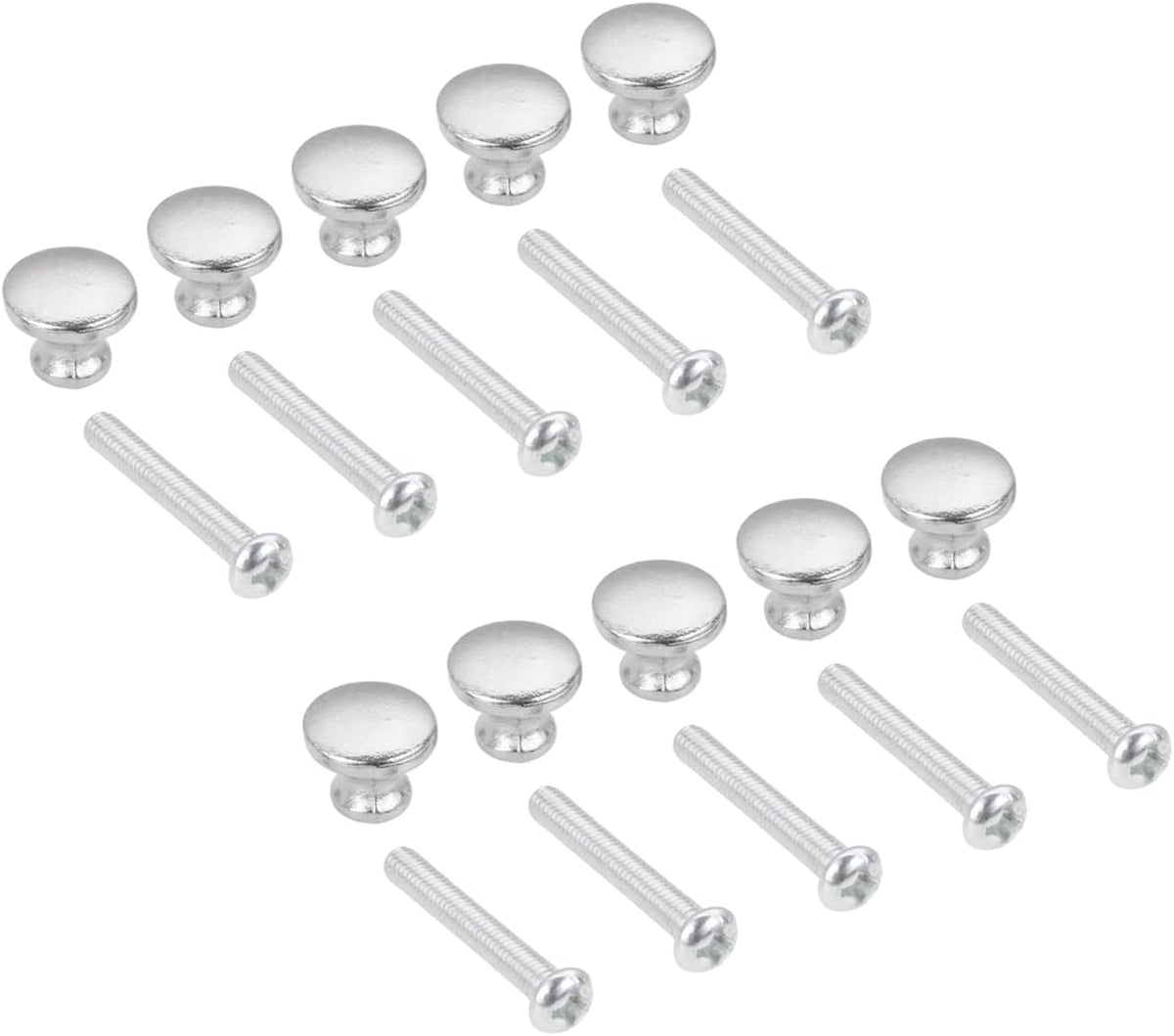 10-Pack Mini Drawer knobs, Silver Jewelry Box Pulls Wooden Cases Cabinet Cupboard Dresser Closet Chest Bin Handles
