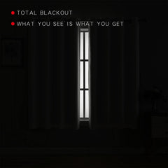 100% Blackout Curtains for Bedroom Living Room White Room Darkening Window Grommet Thermal Lined