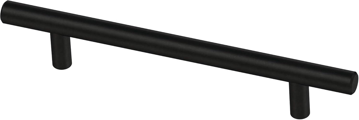 (10-Pack) - Matte Black Cabinet Handles, 5-1/16 Inch Hole Center, Modern Pulls for Drawers, Kitchen Cabinet Door