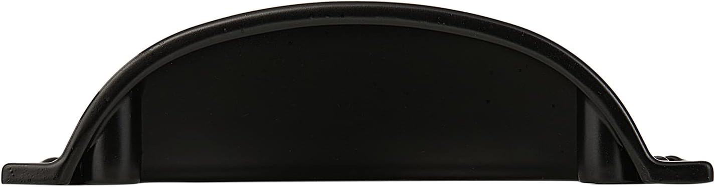 10 Pack Kitchen Cabinet Handles 2.5 Inch Hole Center Bin Cup Drawer Pulls Flat Black