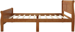 & Bright Designs Solid Oak Wood Twin Bed Frame for Kids,Naturalista Kids Twin Platform Bed Frame with