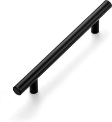 1 Pack 7.38'' Cabinet Pulls Matte Black Stainless Steel Kitchen Cupboard Handles Cabinet Handles 7.38'' Length, 5''