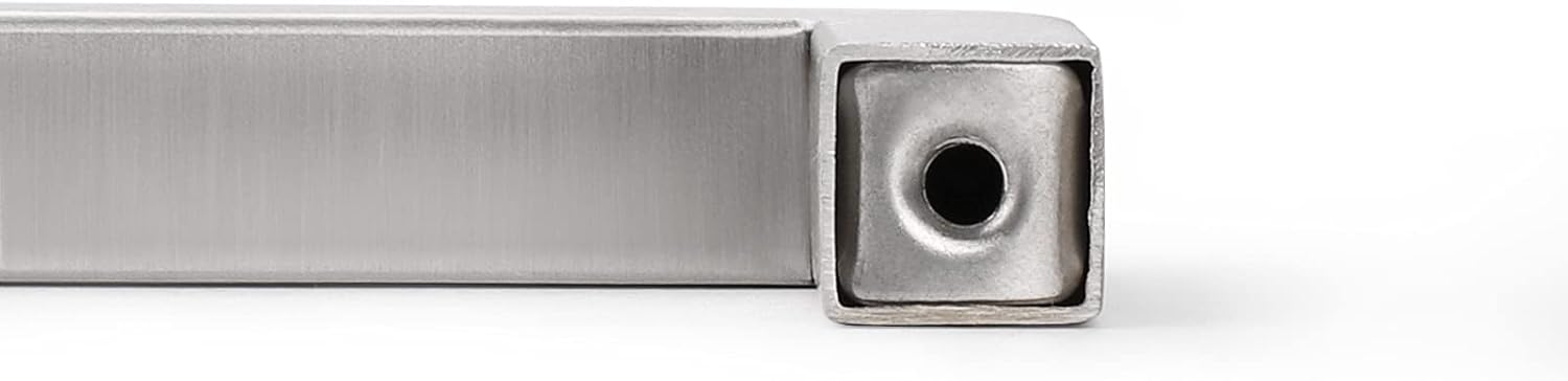 (10 Pack) 5 inch Holes Centers Square Kitchen Cabinet Handles Stainless Steel Cabinet Drawer Handles Brushed Nickel