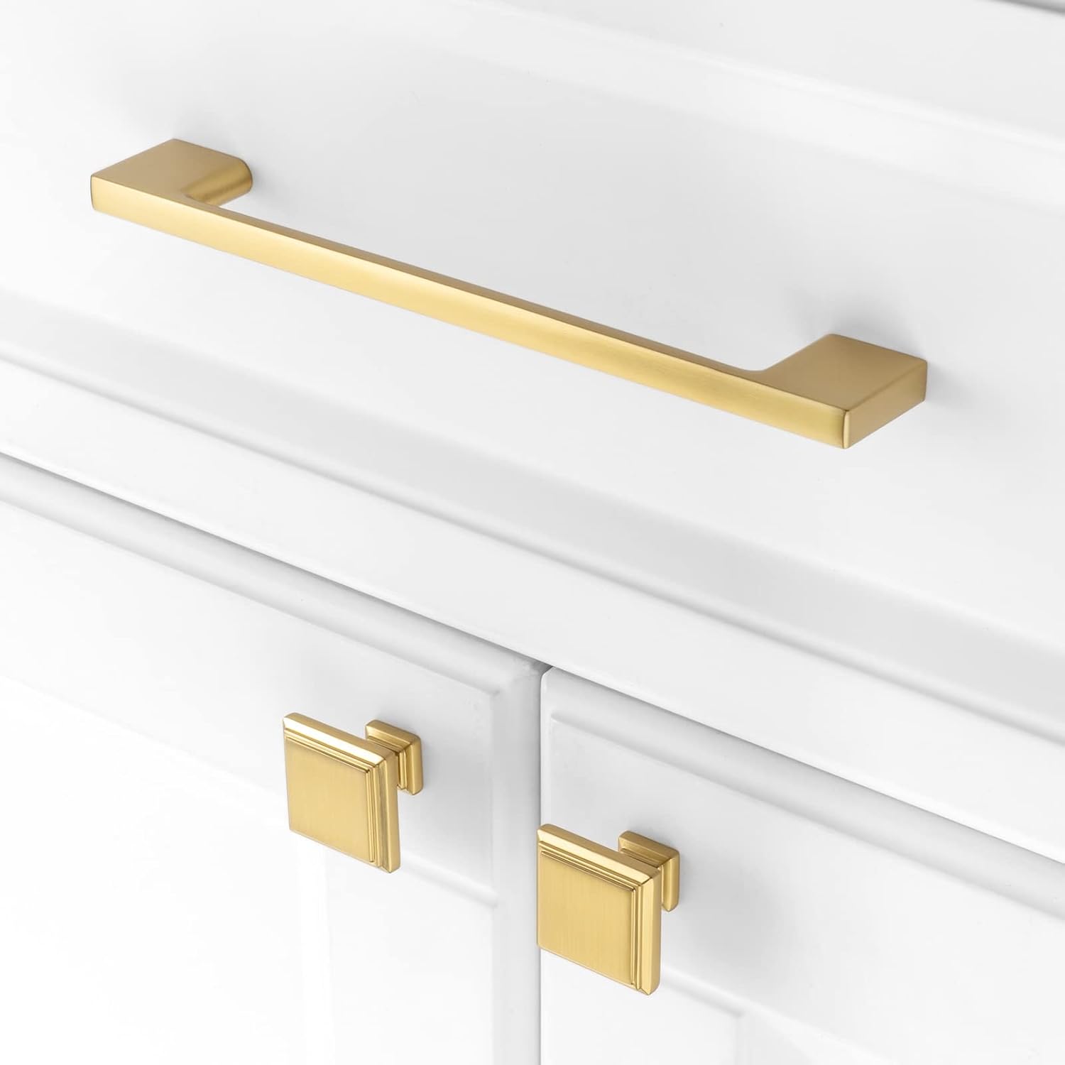 10 Pack 6-1/4 Inch Brushed Gold Kitchen Cabinet Pulls Gold Cabinet Handles Gold Cabinet Hardware Cabinets Drawer P01