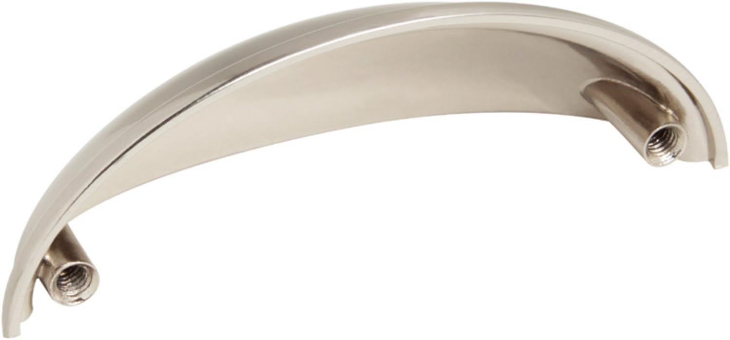 10 Pack Brushed Nickel Cabinet Handles 3 inch (76mm) Kitchen Cabinet Handles and Drawer Pulls for Cupboards and Dressers | Cup Pull