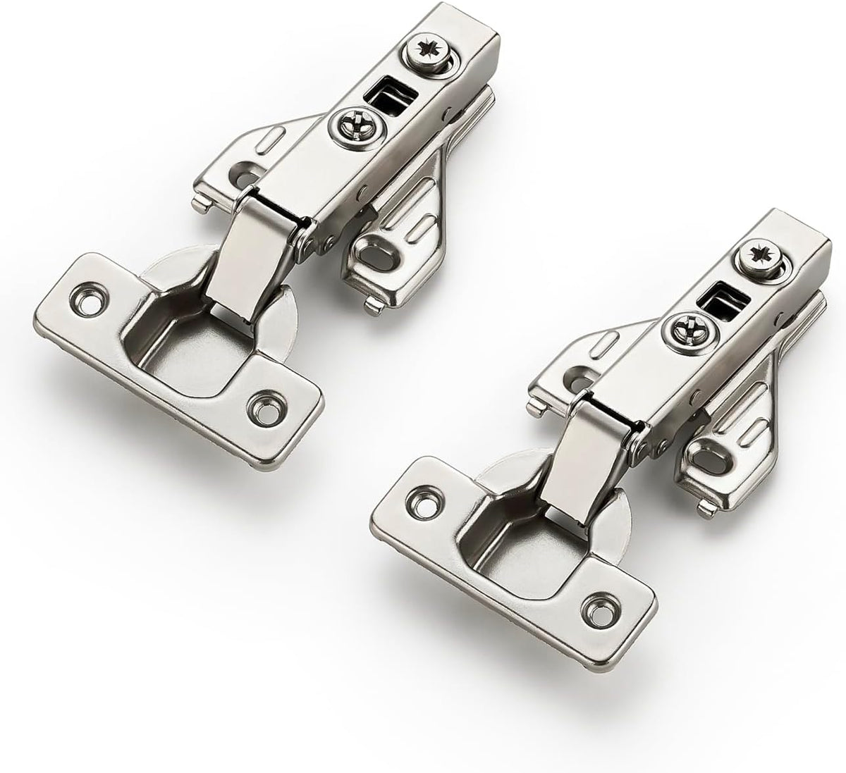 1 Pair 2 Packs Full Overlay Cabinet Door Hinges,105 Degree Adjustable Concealed Kitchen Cabinet Hinges Soft Close for Face Frame Cabinet