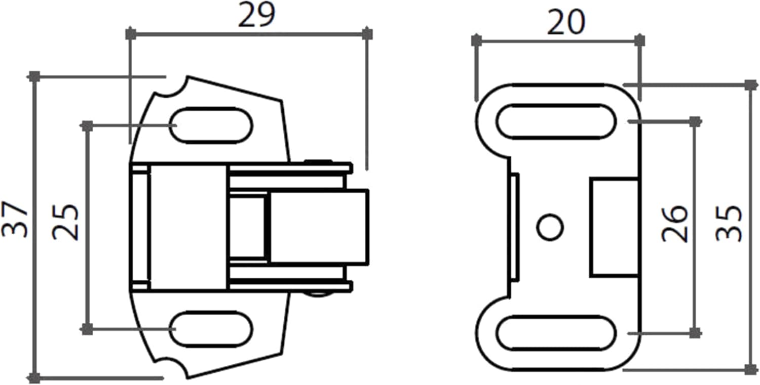 10 Pack Hardware Roller Wheel Spring Cabinet Furniture Closet Door Catch Latch Holder in Zinc Finish with Screws, ROKRC