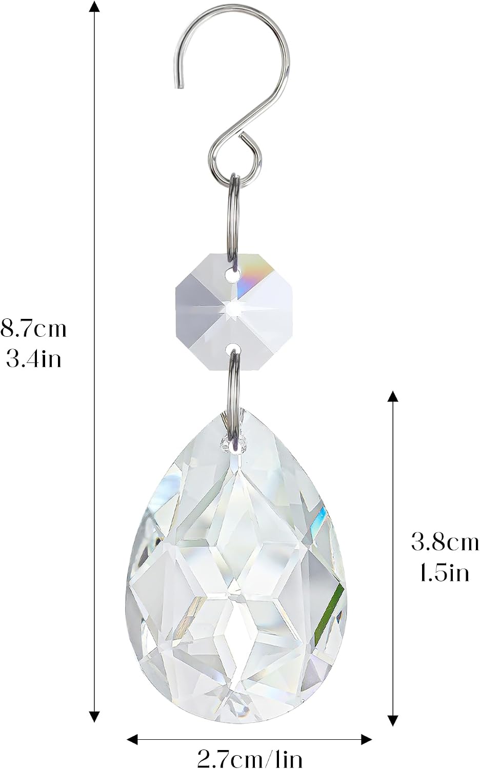 10 Pcs 3 Inch Clear Crystal Bauhinia Prisms Chandelier Decor - Clear Crystal Bauhinia Prisms Pendants Chandelier