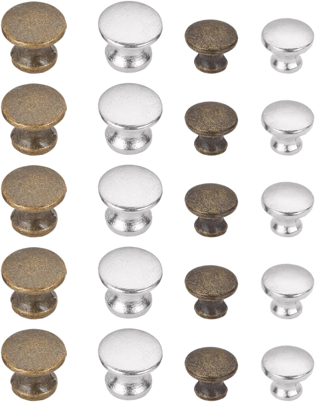 10-Pack Mini Drawer knobs, Silver Jewelry Box Pulls Wooden Cases Cabinet Cupboard Dresser Closet Chest Bin Handles