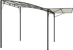 10' x 8' Outdoor Pergola and Patio Gazebo, Extendable Side Awning, Sun Shade Shelter, Camper, Deck, Doors and Windows