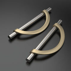10 Pack Brushed Satin Nickel and Gold Cabinet Pulls 5 Inch(128MM) Hole Centers Kitchen Cabinet Handles Cabinet Hardware