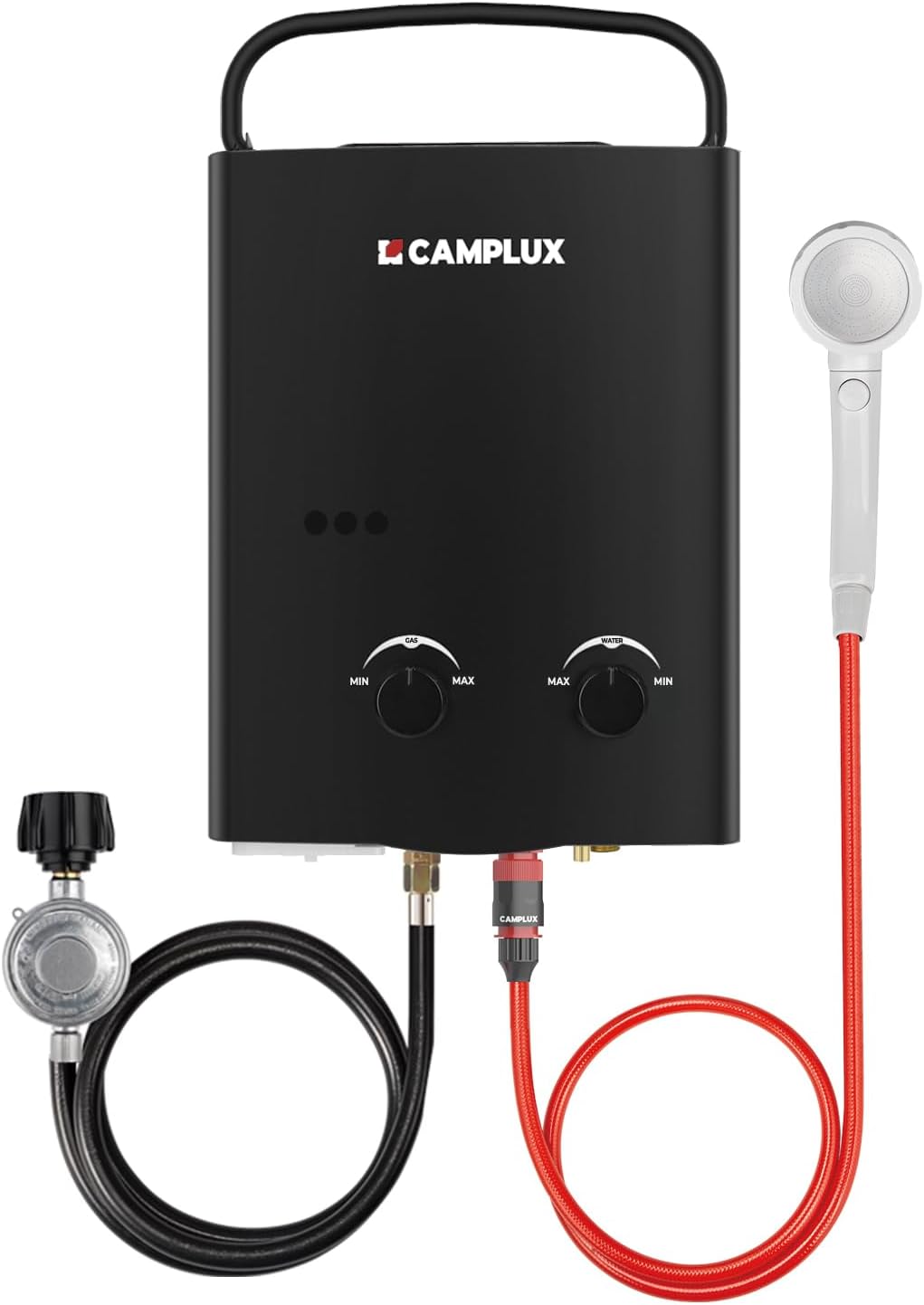 1.32 GPM Portable Water Heater, 5L Tankless Water Heater Propane Outdoor, AY132B, Black