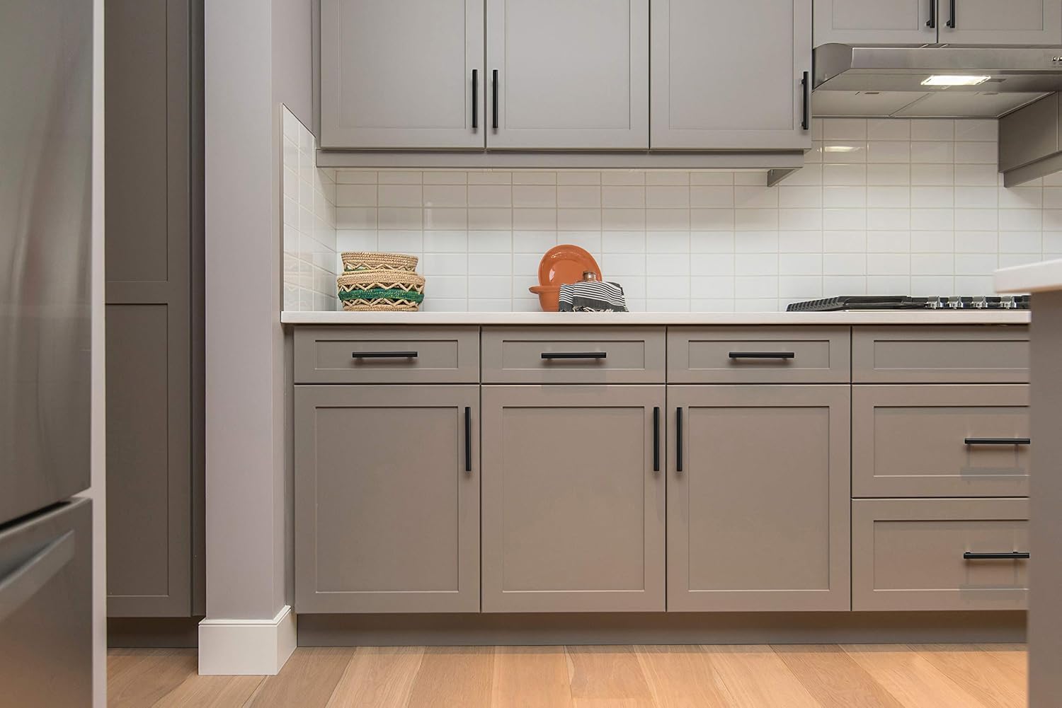 1 Pack 7.38'' Cabinet Pulls Matte Black Stainless Steel Kitchen Cupboard Handles Cabinet Handles 7.38'' Length, 5''