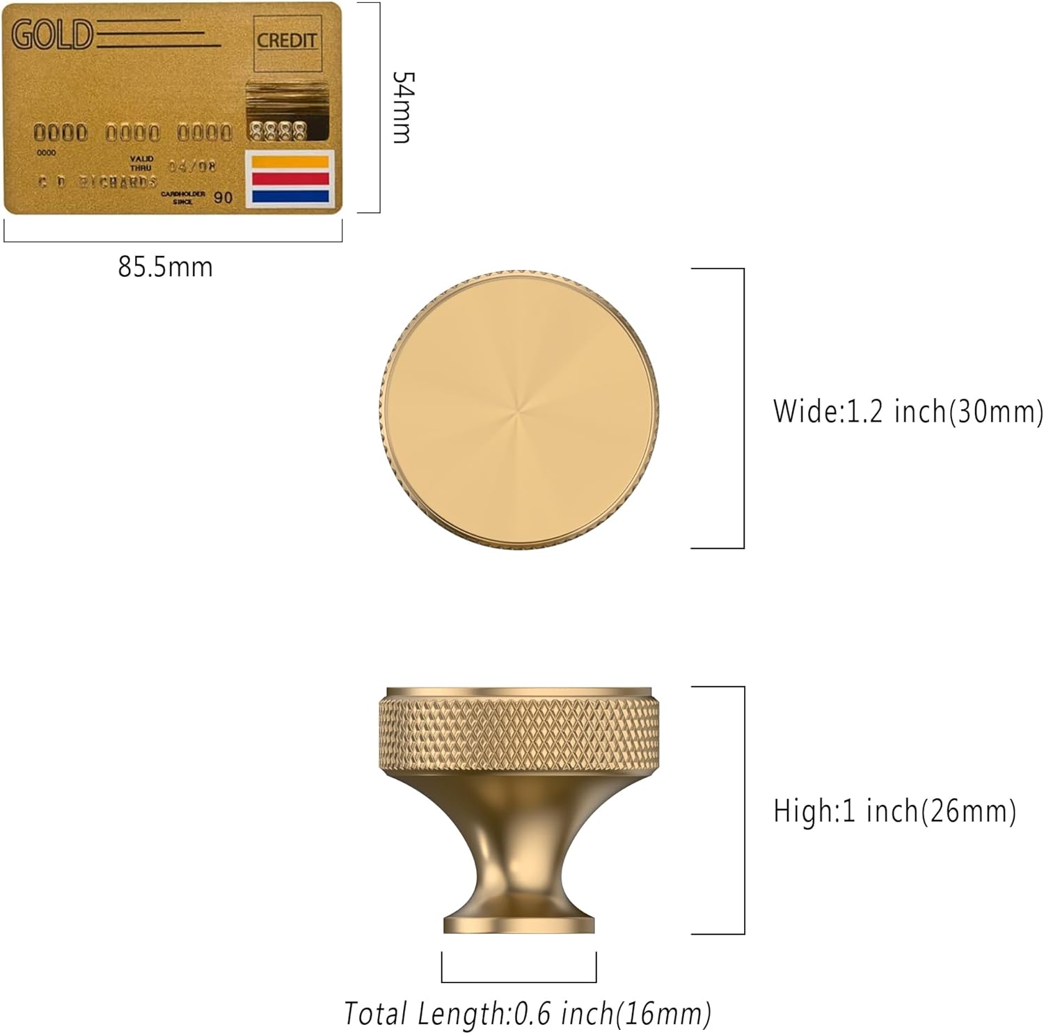 10 Pack Champagne Bronze Cabinet Pulls Knurled Cabinet Knobs Drawer Pulls Brass Cupboard Hardware for Cabinets CK0029