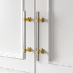 10 Pack 5 Inch Brushed Nickel and Gold Cabinet Pulls Silver Cabinet Handles Brushed Nickel Handles for Cabinets Modern