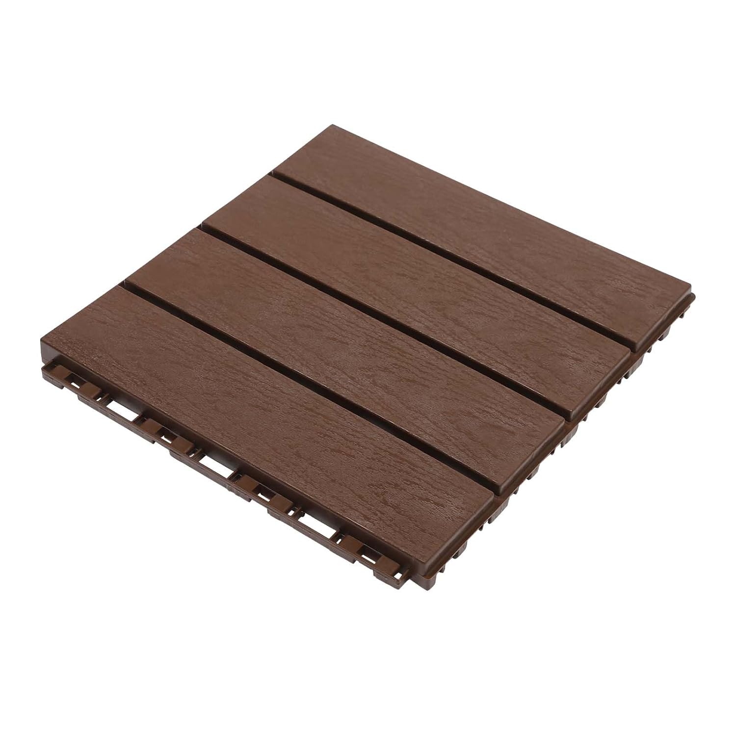 10 sq. ft Plastic Interlocking Deck Tiles, 12"x12" Waterproof Outdoor Floor Decking Tiles for Patio Balcony All Weather