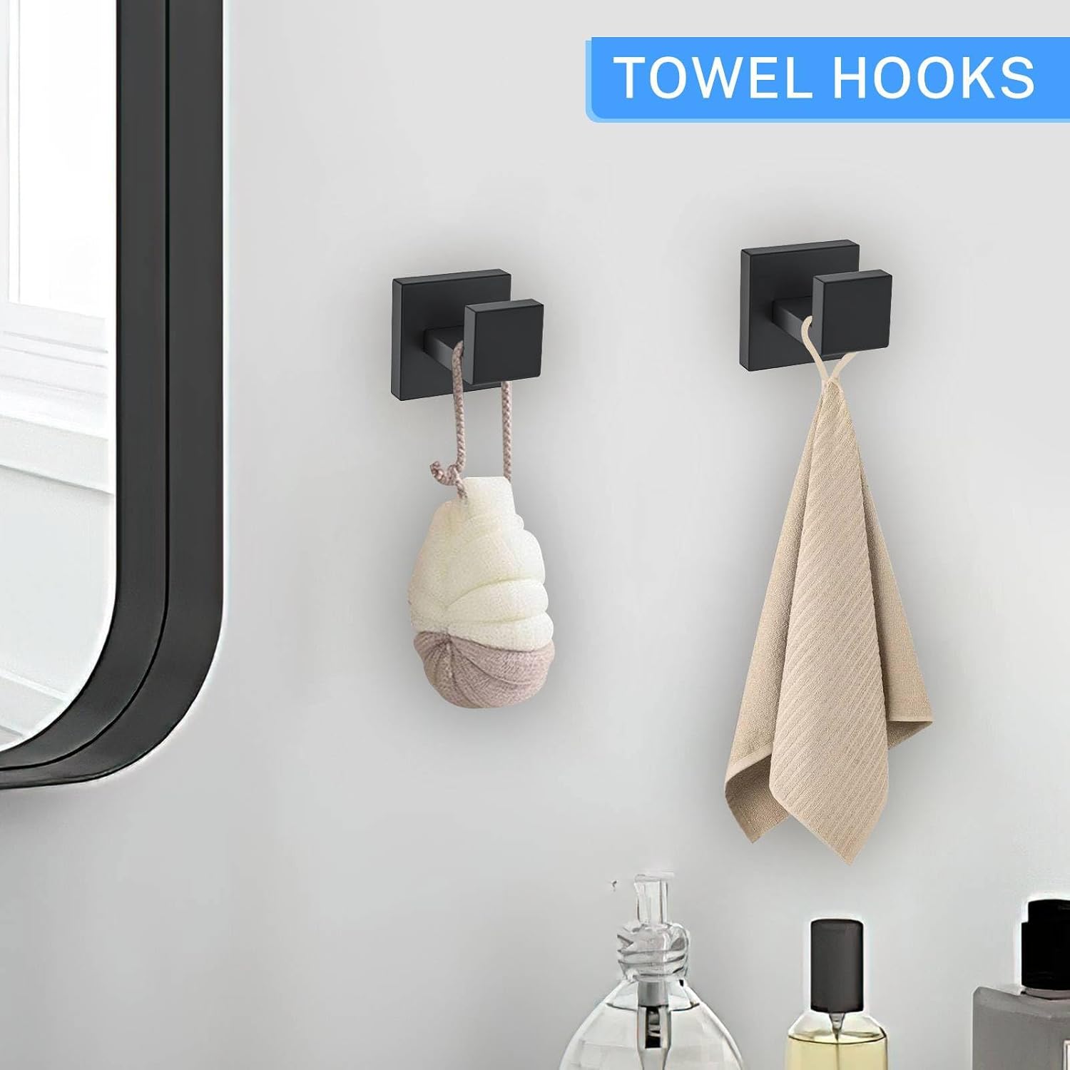 10-Piece Matte Black Bathroom Hardware Accessories Set Black Towel Bar Set Towel Holder Set Stainless Steel