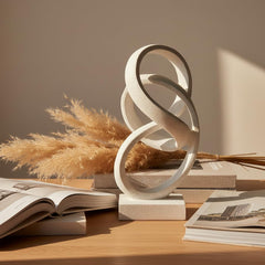 10" Modern Abstract Ribbon Decorative Sculpture, Knot Sculptures,Home Decor,Coffee Table Statues,Dining Living Room