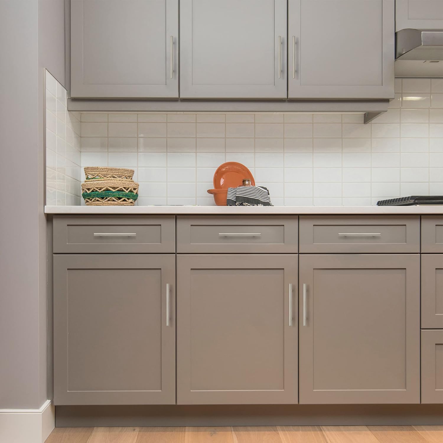 10 Pack | 7.38'' Cabinet Pulls Brushed Nickel Stainless Steel Kitchen Cupboard Handles Cabinet Handles 7.38”Length, 5”