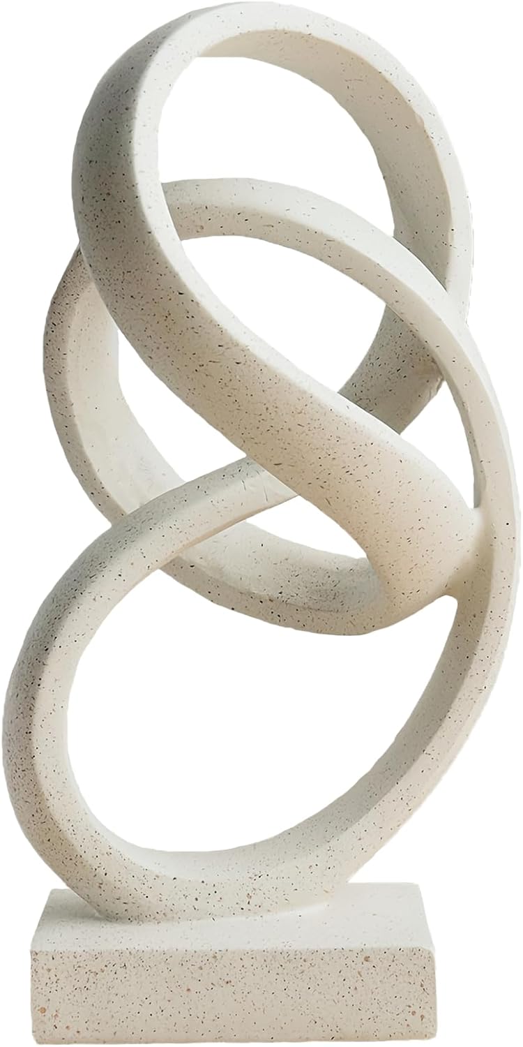 10" Modern Abstract Ribbon Decorative Sculpture, Knot Sculptures,Home Decor,Coffee Table Statues,Dining Living Room