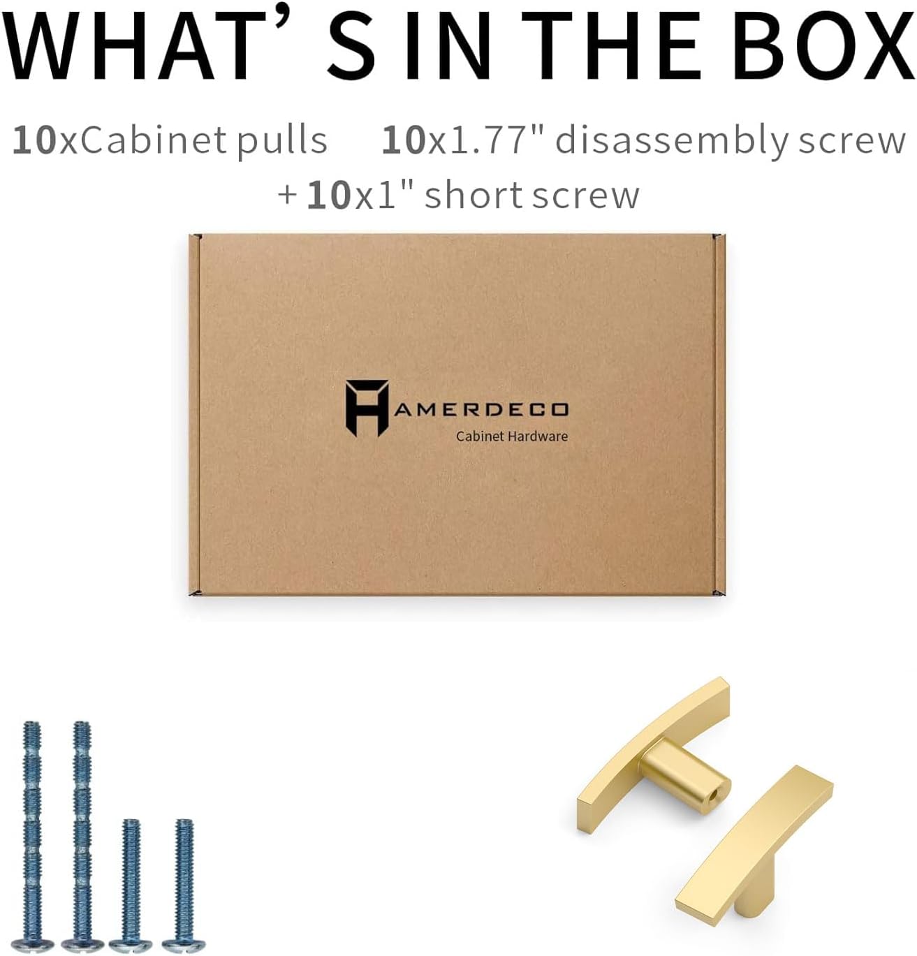 10 Pack Brushed Gold Cabinet Knobs Single Hole Cabinet Handles 2 Inch Solid Zinc Alloy Cupboard Drawer Knobs Kitchen