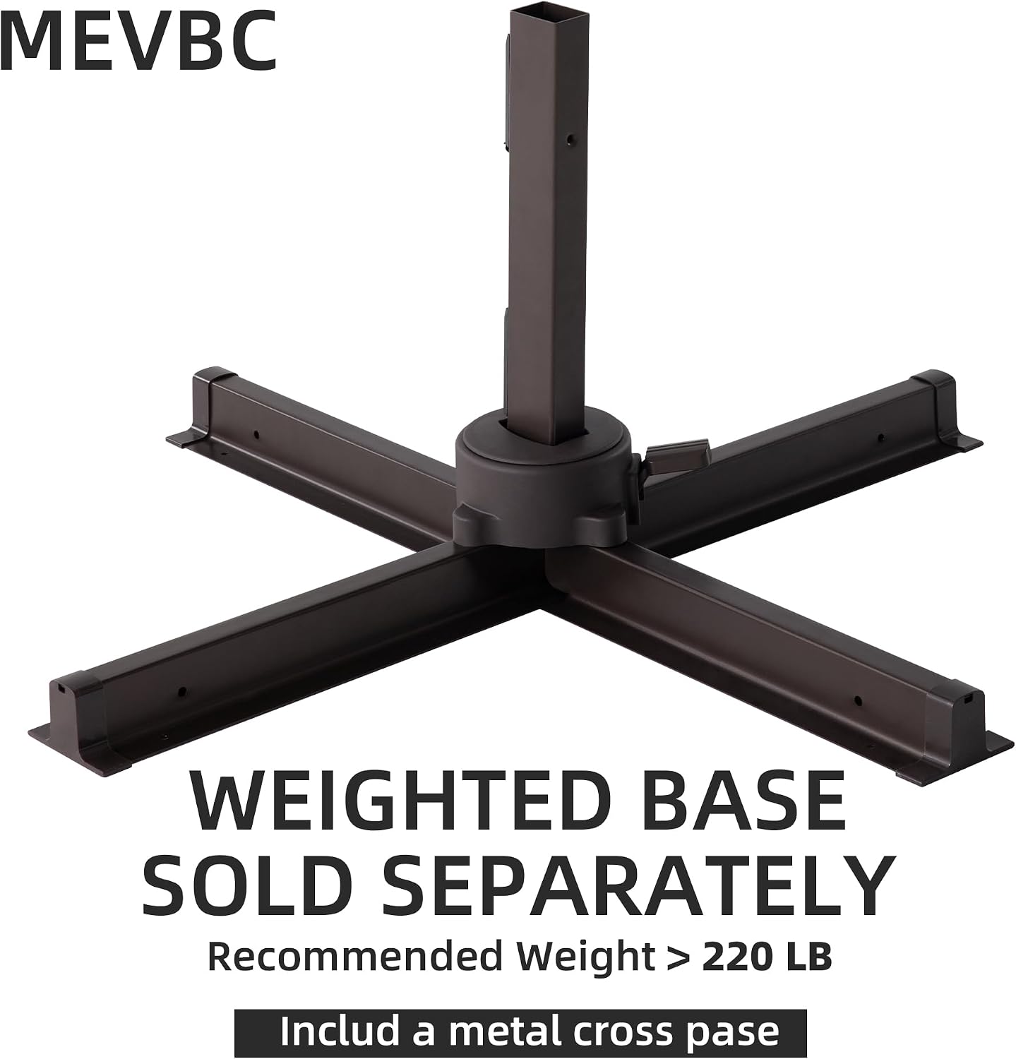 10 X 13 FT Cantilever Outdoor Patio Umbrella with LED Lights Large Heavy Duty 360° Rotation Double Top Offset