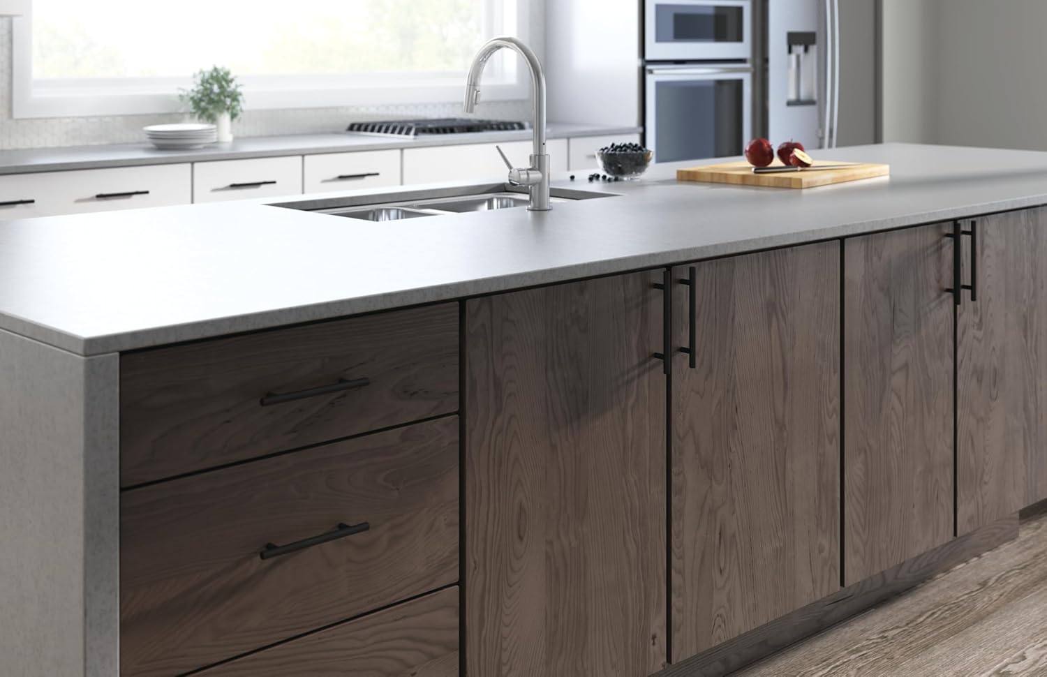 (10-Pack) - Matte Black Cabinet Handles, 5-1/16 Inch Hole Center, Modern Pulls for Drawers, Kitchen Cabinet Door
