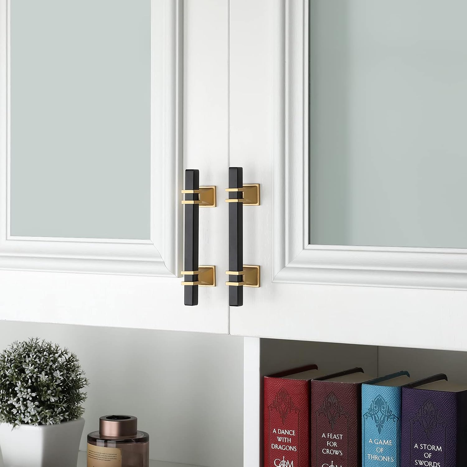 10 Pack 5 Inch Black and Gold Cabinet Pulls Black and Gold Cabinet Handles Kitchen Cabinet Handles Dresser Drawer Pulls
