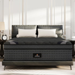 (High-End Upgraded) Luxury 16 Inch King Size Hybrid Mattress in a Box | with Gel Memory Foam & Pocket Springs, 7-Zone