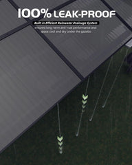 10' x 13' Hardtop Gazebo with Polycarbonate Double Roof, Aluminum Frame Permanent Pavilion with Curtains and Netting