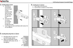 10-Pack Full Overlay Frameless Soft-Close European Hinges, 110° 3D Adjustable, Clip-On Concealed Kitchen Cabinet Door