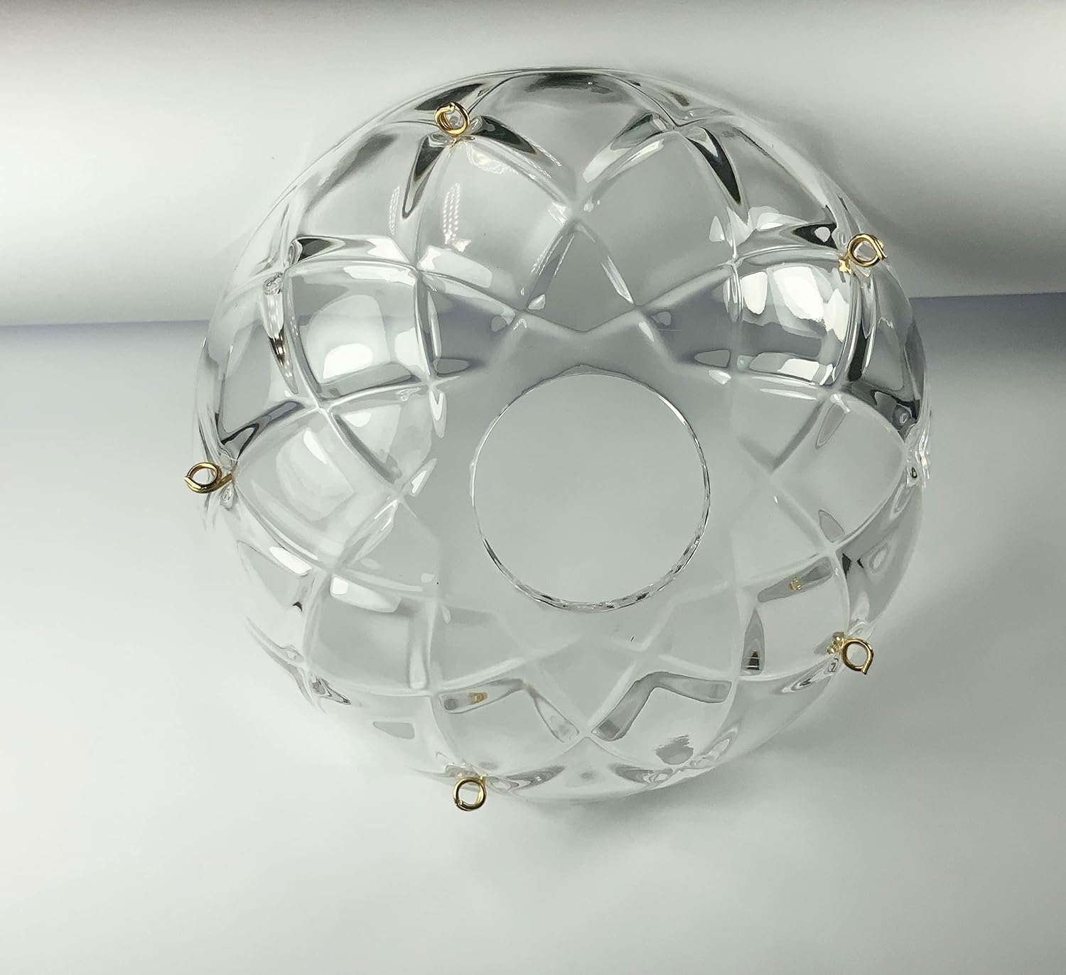 1 Piece - 5 Side Holes, 4-Inch Asfour Chandelier Crystal 30% Lead Crystal Bobeche Lamp Chandelier Parts Cups Clear