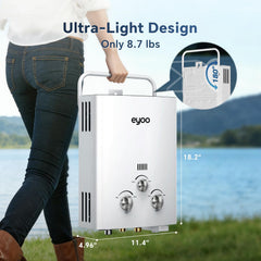 1.32 GPM Portable Propane Water Heater, 34, 000 BTU 5L Tankless Water Heater Gas for Outdoor