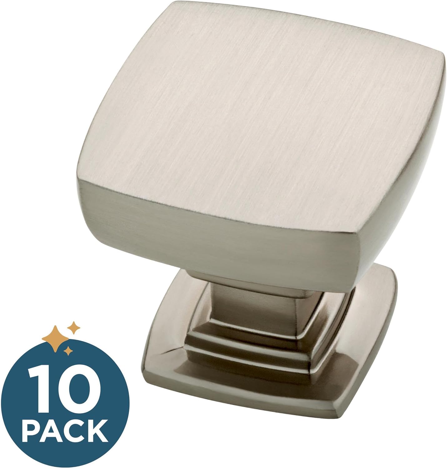 (10-Pack) - Brushed Nickel Cabinet Knobs for Dressers, Drawers, Kitchen Cabinet Door, Vanity, Furniture, Closet Knobs