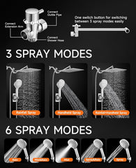 10 inch Rain Shower Head with Handheld Spray Stainless Steel