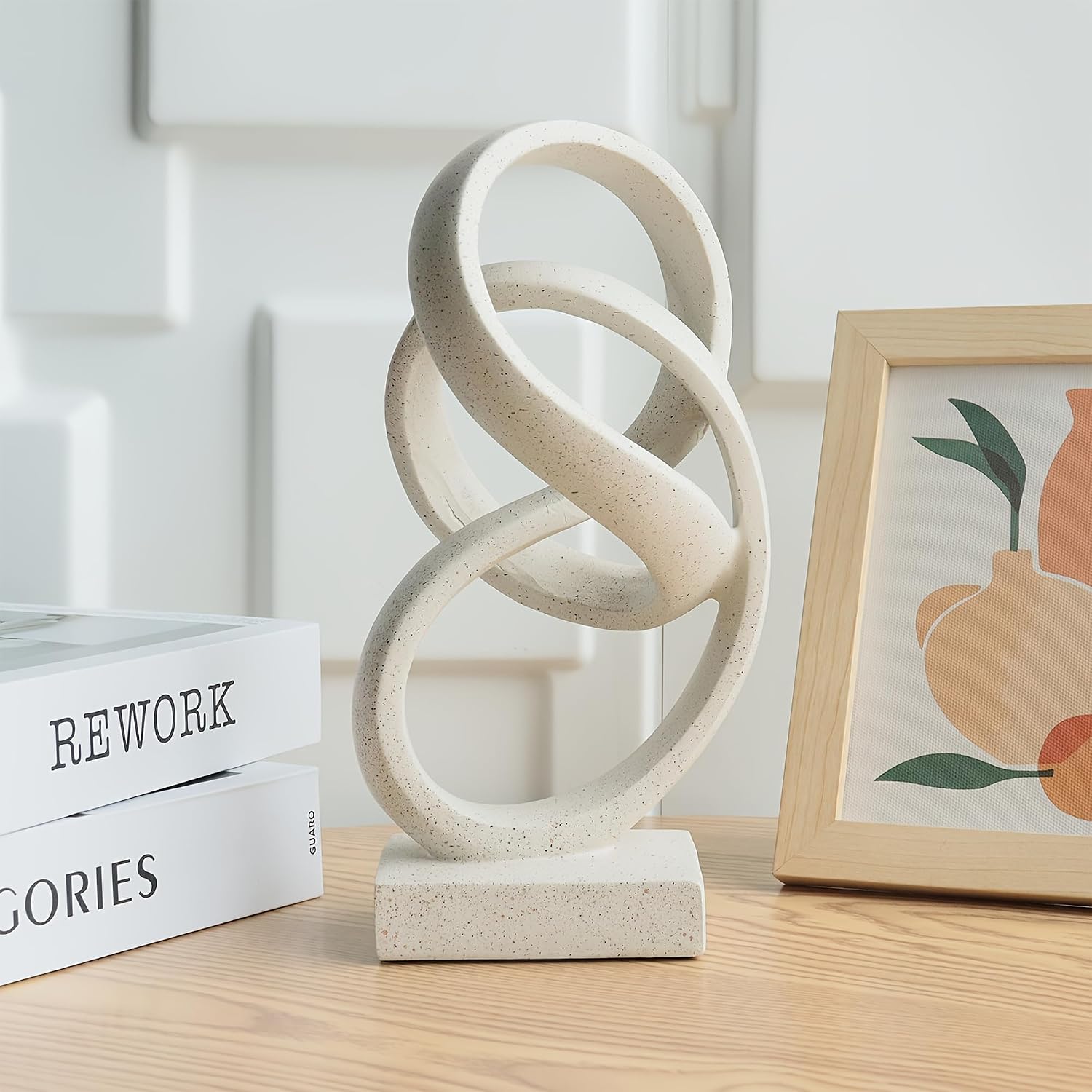 10" Modern Abstract Ribbon Decorative Sculpture, Knot Sculptures,Home Decor,Coffee Table Statues,Dining Living Room