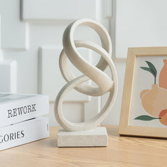 10" Modern Abstract Ribbon Decorative Sculpture, Knot Sculptures,Home Decor,Coffee Table Statues,Dining Living Room