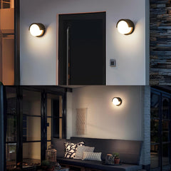 1 Pack Outdoor Wall Sconces, 6 Inch Modern Round LED Exterior Light Fixtures