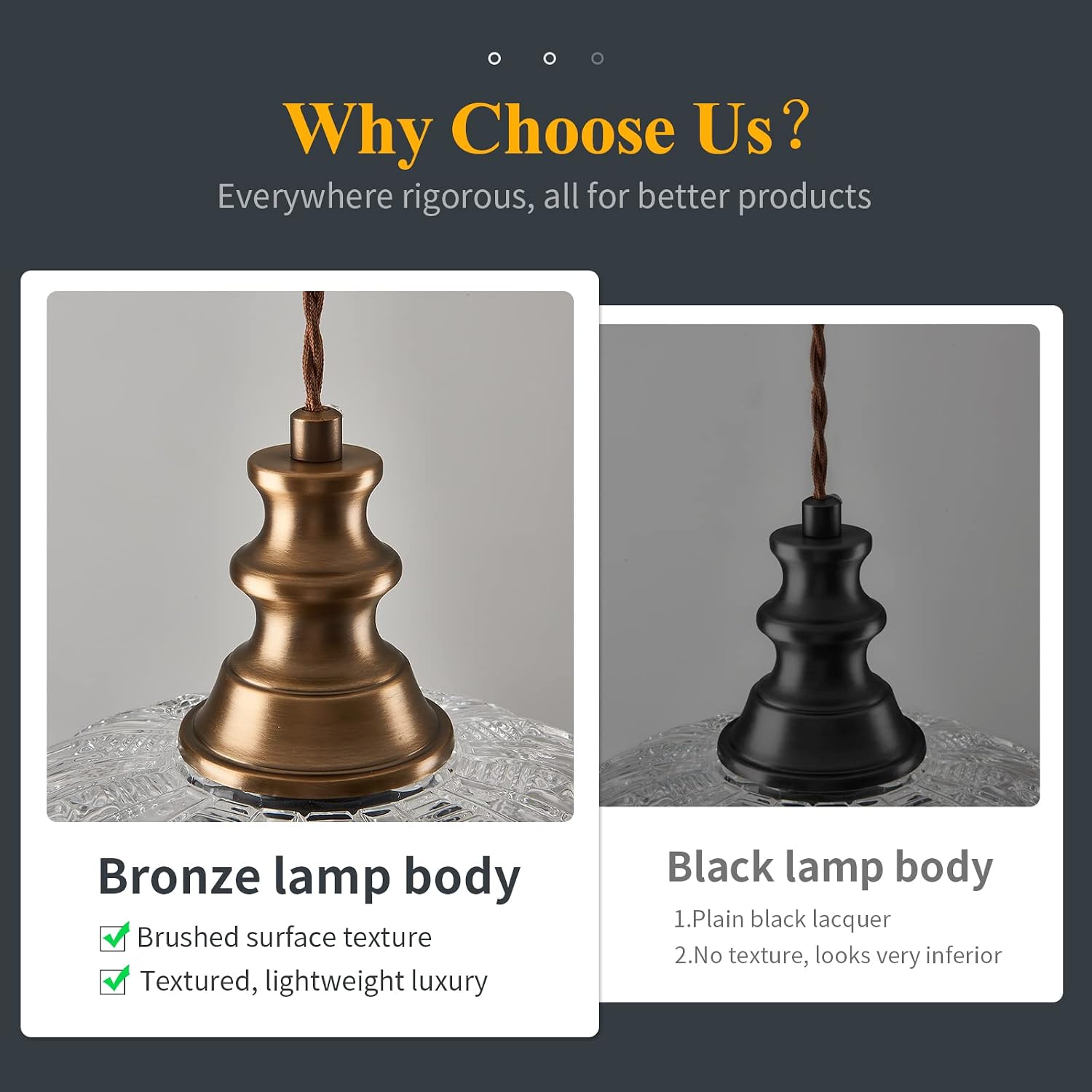 1-Light Pendant Light with Oil Rubbed Bronze Metal Glass Shade and Adjustable Cord Industrial Ceiling Hanging Light