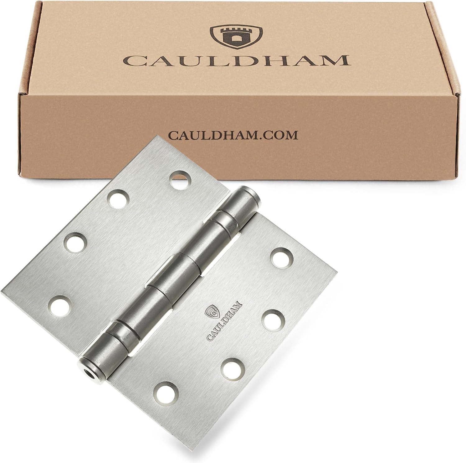 (3 Pack) Commercial-Grade 4-1/2" Full Mortise Ball-Bearing Door Hinges - Satin Nickel
